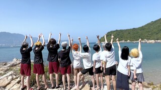 [Haikyuu! cosplay] Team building at Karasuno Inarizaki Beach, I had so much fun with everyone!!!