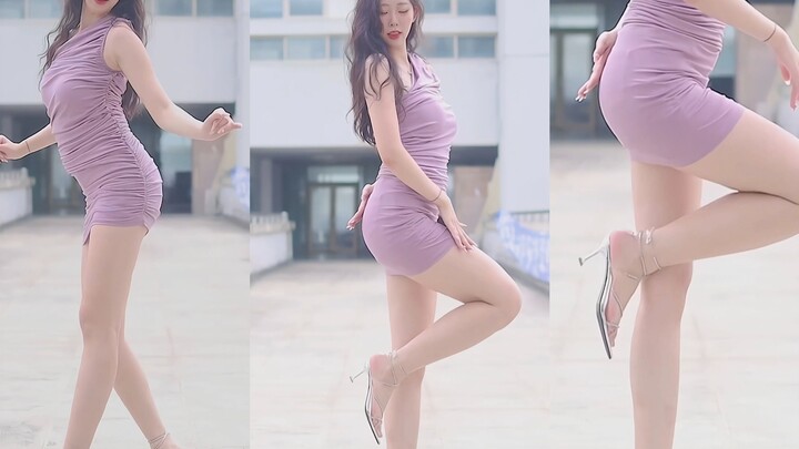[Meimei] Hip skirt and high heels ~ flute dance! (Teaching building version)