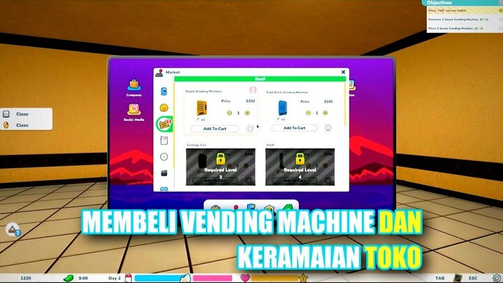 Membeli Vending Machine dan Keramaian Toko