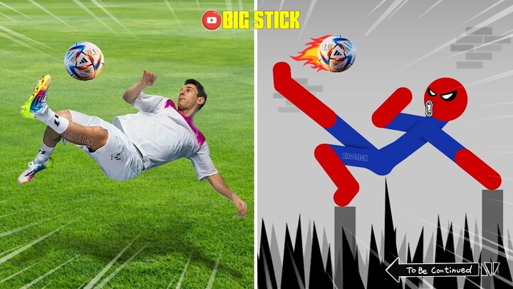 8 Min Real Football vs Stickman | Stickman Dismounting funny moments | Best Falls #71