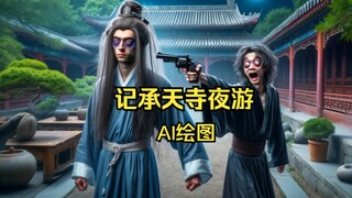 AI绘图之苏轼《记承天寺夜游》，怀民你可憋睡了，起来嗨。