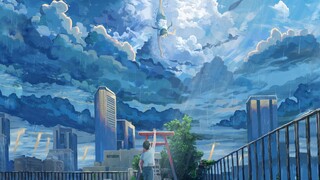 [AMV]Aesthetic Anime Clips of Makoto Shinkai - BGM: Falling Again