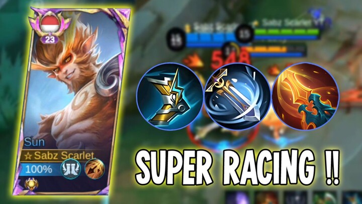SUN RACING TAPI DAMAGE TETAP SAKIT‼️| SUN BEST BUILD 2025