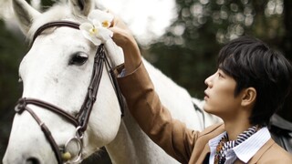 [Xiao Zhan] 200219 shooting highlights: Xiao Zan gently comforting the white horse