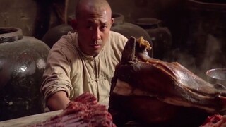 Jiang Wen's 4 famous eating scenes: Spending 3 copper coins to eat a braised beef head, eating dumpl