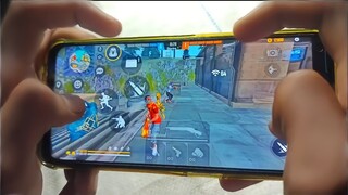 Realme narzo 20 pro free fire gameplay test 4 finger claw handcam m1887 onetap headshot 90HZ display