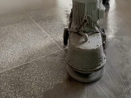 Thi công sàn terrazzo