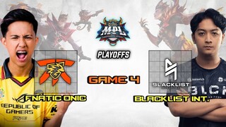 FNATIC ONIC PH vs BLACKLIST GAME 4 MPL PH SEASON 13 - PLAYOFFS