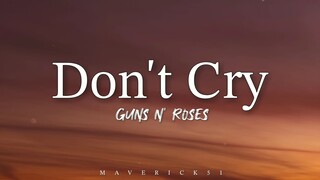 Don't cry