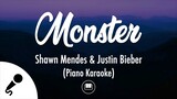 Monster - Shawn Mendes, Justin Bieber (Piano Karaoke)