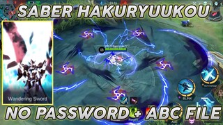 SABER SKIN SCRIPT HAKURYUUKOU | FULL EFFECTS + ABC FILE - MOBILE LEGENDS