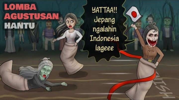 Ketika Setan Lomba Agustusan - Kompilasi #HORORKOMEDI  Kartun Hantu Animasi Horr