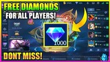 FREE WEEKLY DIAMONDS FOR ALL PLAYERS!! DON'T MISS! || MOBILE LEGENDS BANG BANG