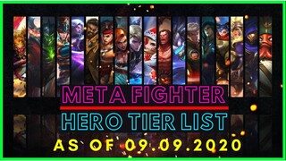 FIGHTER TIER LIST SEPTEMBER 2020 | META FIGHTER HEROES MOBILE LEGENDS SEASON 17