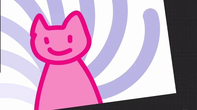 [Simple animated picture tutorial] A cool and cute tail-swinging dynamic drawing that can be used fo