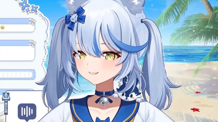 [Elsa] Kucing putih besar itu kepanasan sekali akibat kebakaran hutan sampai-sampai ia jatuh. Ia ter