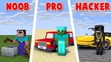 Monster School : BABY NOOB vs PRO vs HACKER SUPERCAR BUILD CHALLENGE ALL EPISODE Minecraft Animation