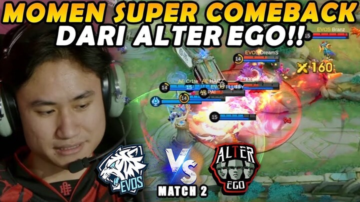 SUPER EPIC COMEBACK DARI AE!! GARA2 SATU MOMEN DOANG EVOS TERCOMEBACK!! - AE VS