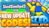 ALL NEW SECRET *UPDATE 3* OP CODES! sled simulator codes Roblox