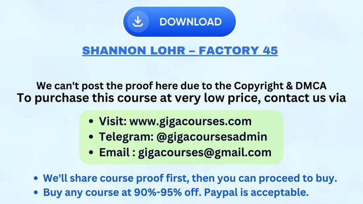 Shannon Lohr – Factory 45