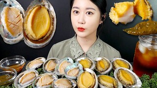 [ONHWA] Raw abalone + Steamed abalone chewing sound!