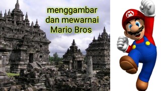 menggambar Mario bros