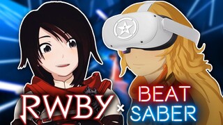 Team RWBY Plays Beat Saber to Vol. 1 Music | Let's Play BEAT SABER