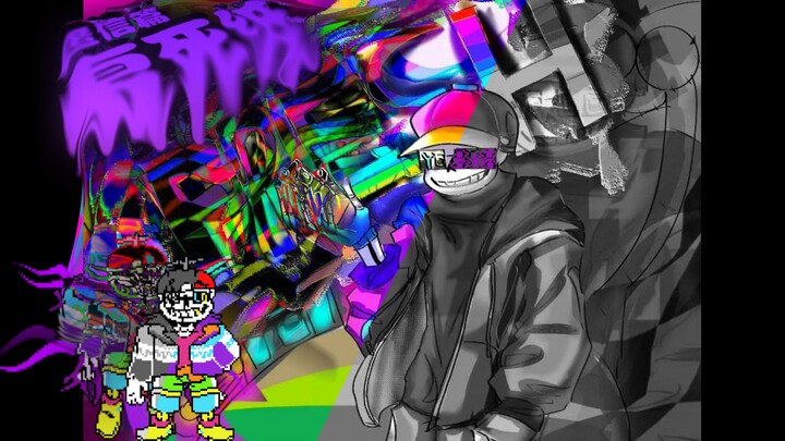 (Undertale Fanfiction/fresh) (11 minutes) full version! Fresh! Sans battle (centered) animation [Ano
