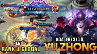 Non-stop Ganking! Yu Zhong Gameplay [ Top 1 Global Yu ZHong by Renレン ] - Mobile Legends