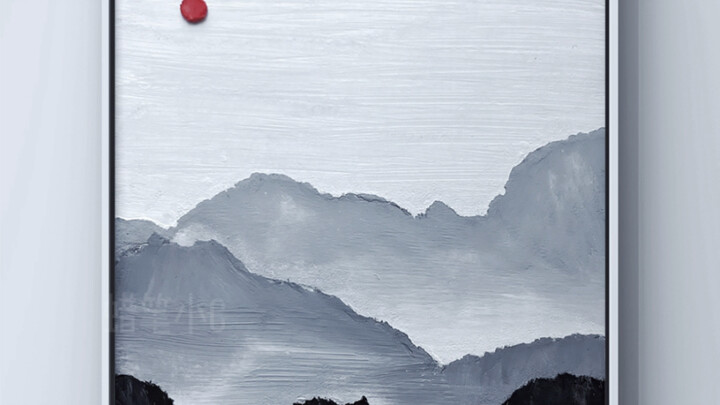 ภาพวาดทิวทัศน์ง่ายสุดๆ [วาดด้วยสีชอล์กน้ำมัน]