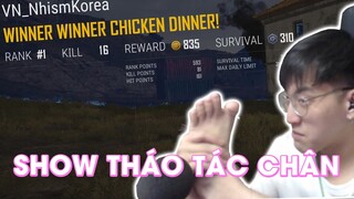 LẦN ĐẦU NHISM SHOW THAO TÁC CHƠI GAME BẰNG CHÂN | NHISM PUBG