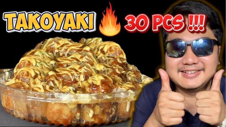 TAKOYAKI 30 PCS 🔥 CRISPY BALL BITES JAPANESE NIHONGO | (MUKBANG MALAYSIA) ASMR EATING SHOW | CEMIL