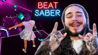 ROCKSTAR - Post Malone in BEAT SABER [First Attempt]