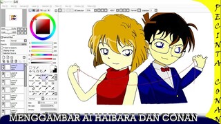 Tutorial Menggambar Conan dan Ai Haibara dengan paint tool sai 2