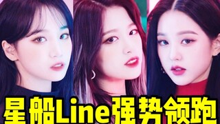 星船Line这场爆了！宥真60W大断层+小圆权姐反超 非主打真的全员后劲非凡，这场的表现力实在太太太可了啊！！IZ*ONE❤