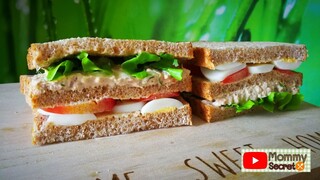 Tuna Sandwich แซนวิชทูน่าไข่ต้ม(คลีน)ไส้ตูม