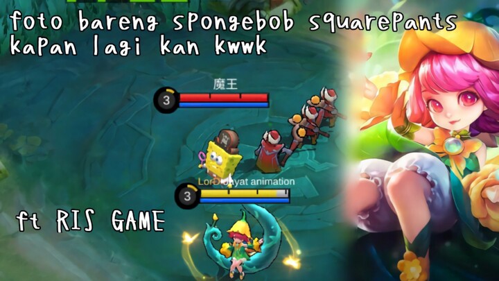 foto bareng SpongeBob SquarePants kapan lagi kan wkkwkwk ft RIS GAME || gameplay
