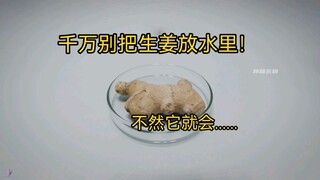 千万别把生姜放水里，不然它就会...