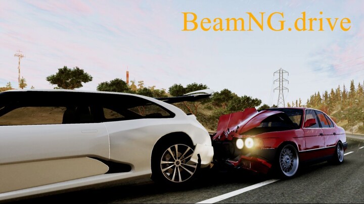 Car Crash Simulation in BeamNG.drive