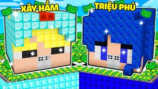 TÔ GÀ THỬ THÁCH 24H XÂY HẦM BÍ MẬT CHỦ ĐỀ TRIỆU PHÚ SIÊU GIÀU TRONG MINECRAFT*TÔ GÀ XÂY HẦM BÍ MẬT
