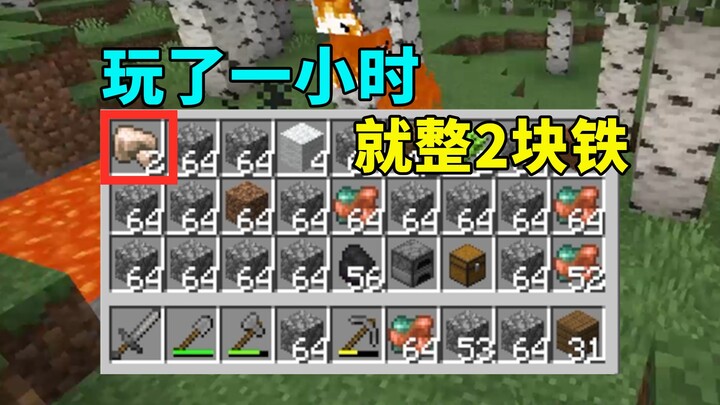 Thiên đường 01: Lần chơi Minecraft may nhất, chỉ trong một giờ đã kiếm được 2 khối sắt