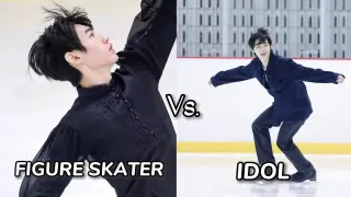 sunghoon skating as a figure skater vs. as an K-pop idol