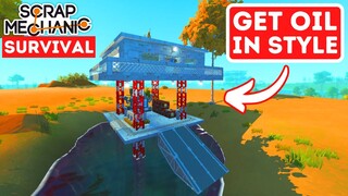 I Built a Fully Functional OIL RIG in Scrap Mechanic Survival