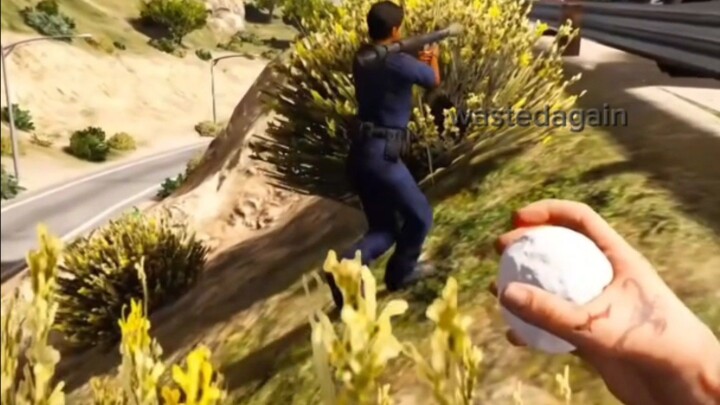 Snowball Chaos! Rider Gets Wrecked in GTA V 😂 | Wasted Again