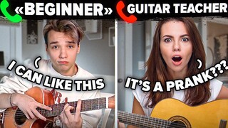 Professional GUITARIST Pretends to be a BEGINNER to Guitar Lessons | PRANK #3