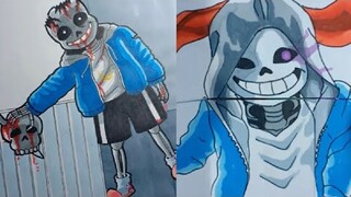 4 COOL SANS CRAFTS TO PLAY AT HOME Làm tranh giấy Sans Tại Nhà