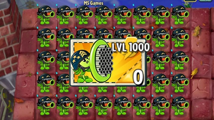 PvZ 2 Challenge – All Plants at Level 100, Same Upgrades, vs. a Level-40 Conehead Zombie Team