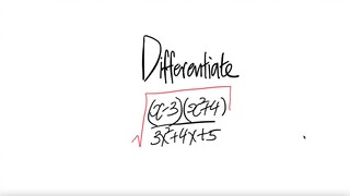 derivative differentiate √((x-3)(x^2+4)/(3x^2+4x+5))