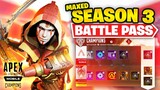 *NEW* SEASON 3 BATTLEPASS in Apex Legends Mobile! (Fully Maxed All Skins)