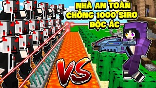Noob Ruby Thử Thách 24h Xây Nhà An Toàn Chống “ 1000 SIRO ĐỘC ÁC VÀ NGUY HIỂM “ Trong Minecraft